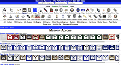 Desktop Screenshot of custommasonicaprons.com
