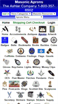 Mobile Screenshot of custommasonicaprons.com