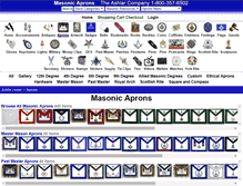 Tablet Screenshot of custommasonicaprons.com